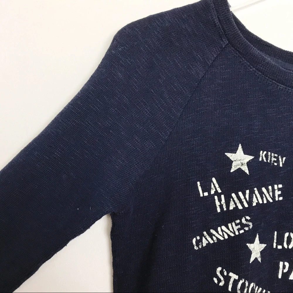 J. Crew Port of Call Sweatshirt City Stencils XS
